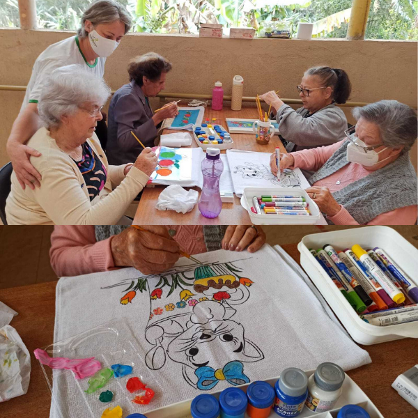 A prática da Arteterapia reforça o estímulo à autonomia, à expressão emocional e à convivência social através do prazer de criar.